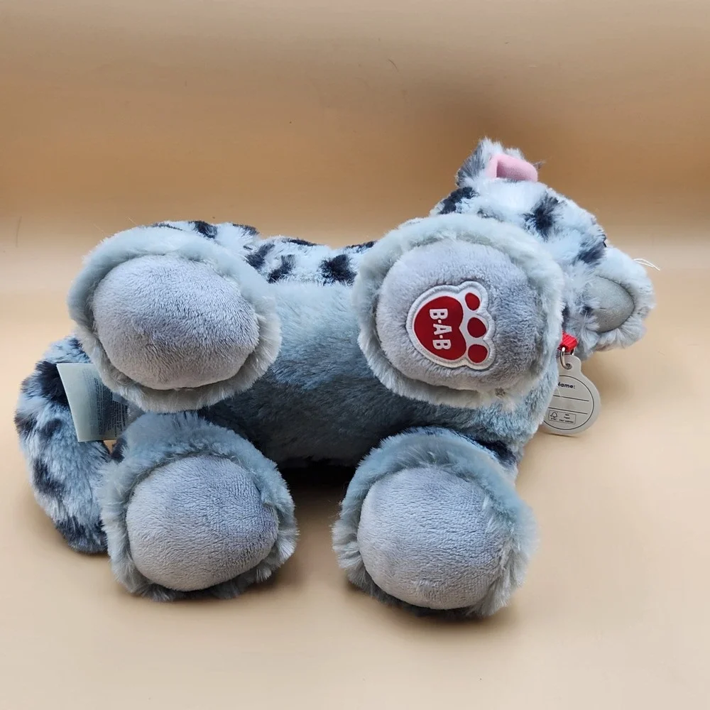 Build a Bear BAB Promise Pets Spotted Gray Cat Plush Stuffed Animal Green Eyes